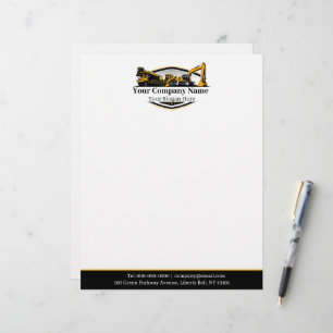 Professional Heavy Equipment Construction Company Letterhead
