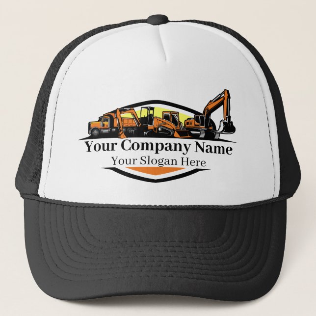 Professional Heavy Equipment Construction Company  Trucker Hat (Front)