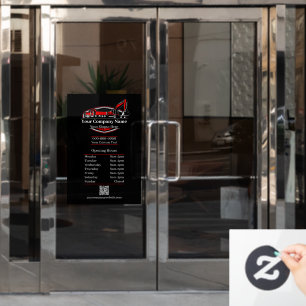 Professional Heavy Equipment Construction Company Window Cling