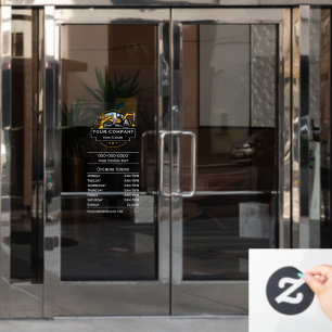 Professional Heavy Equipment Construction Company Window Cling