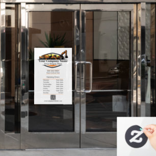 Professional Heavy Equipment Construction Company  Window Cling