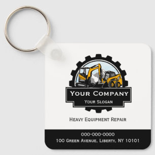 Professional Heavy Equipment Repair Company Keychain