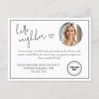 Professional Hello Neighbour Realty Postcard