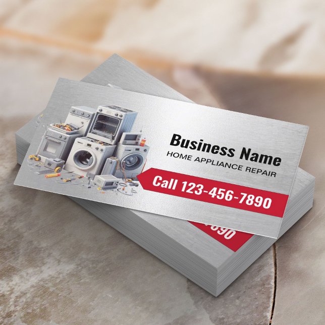 Professional Home Appliance Repair Fixing Service Business Card (Creator Uploaded)