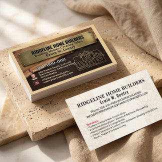 Professional Home Builder & Renovation Contractor Business Card