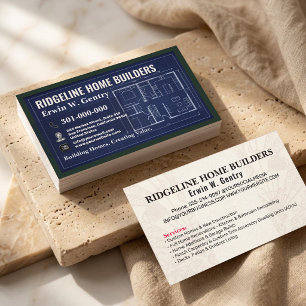 Professional Home Builder & Renovation Contractor Business Card