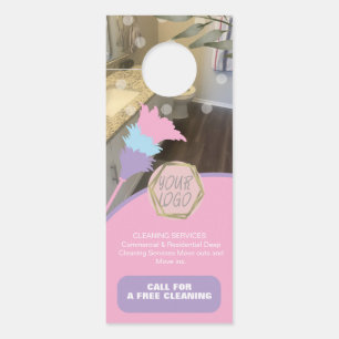 Professional Home Cleaning Services Logo Door Hanger