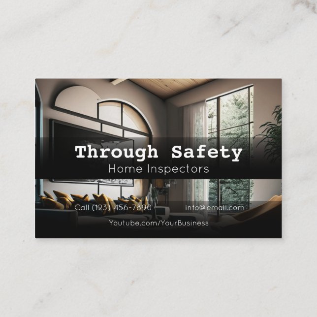 Professional Home Inspection Inspector Services Business Card (Back)