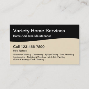 Professional Home Services Business Card