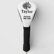 Professional Horse Trainer Black White Equine