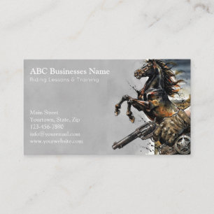 Professional horse trainer business card