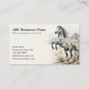 Professional horse trainer business card