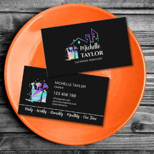 Professional House and Office Cleaning Services Business Card