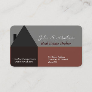 Professional House Architecture Real Estate Agent Business Card