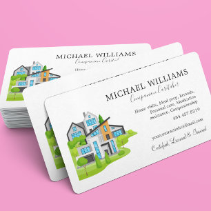 Professional House Caregiver Services Business Car Card