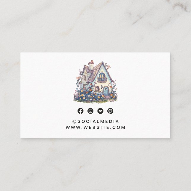 Professional House Caregiver Services QR Code Business Card (Back)