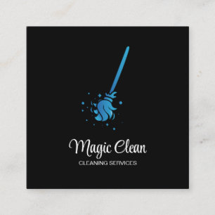 Professional House Cleaning Maid Housekeeping Busi Square Business Card