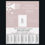 Professional House Cleaning Pink Tear Off Strips Flyer<br><div class="desc">Modern Flyers for Cleaning Service</div>