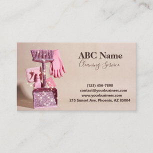 Professional House Cleaning Service Business Card