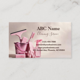 Professional House Cleaning Service Business Card