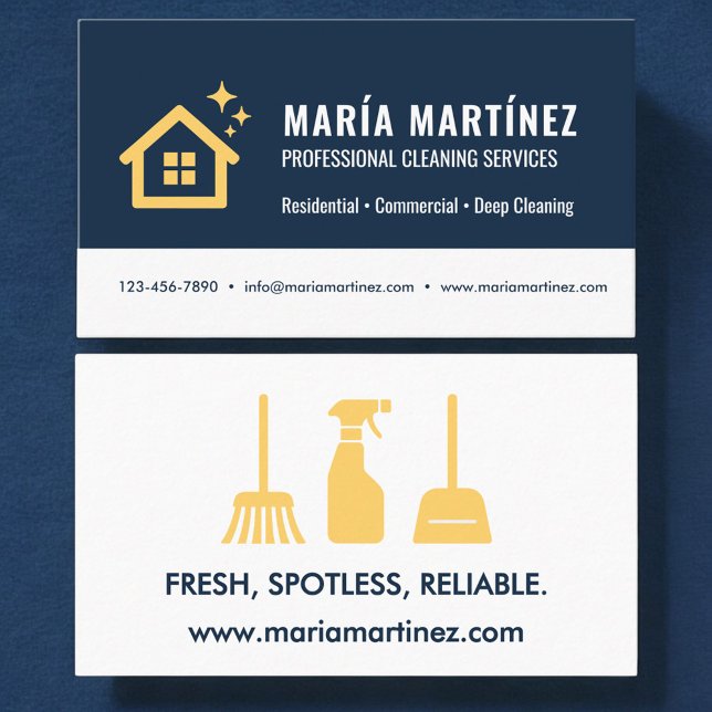 Professional House Cleaning Service Business Card (Creator Uploaded)