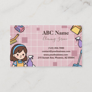 Professional House Cleaning Service Business Card