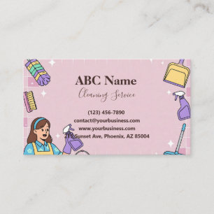 Professional House Cleaning Service Business Card