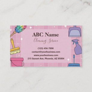 Professional House Cleaning Service Business Card