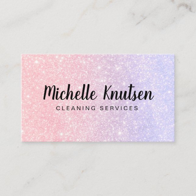 Professional House Cleaning Service Hot Pink Business Card (Front)