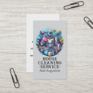 Professional House Cleaning Service Housekeeping Business Card