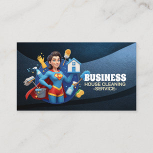 Professional House Cleaning Service Housekeeping Business Card