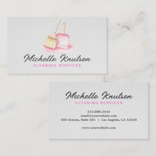 Professional House Cleaning Service Housekeeping   Business Card