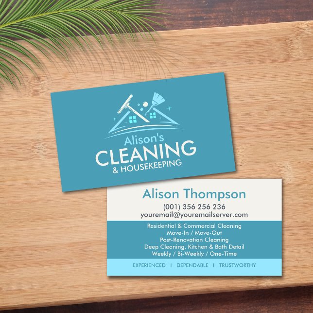 Professional House Cleaning Services Business Card (Creator Uploaded)