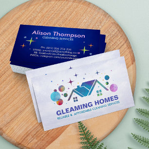 Professional House Cleaning Services Business Card