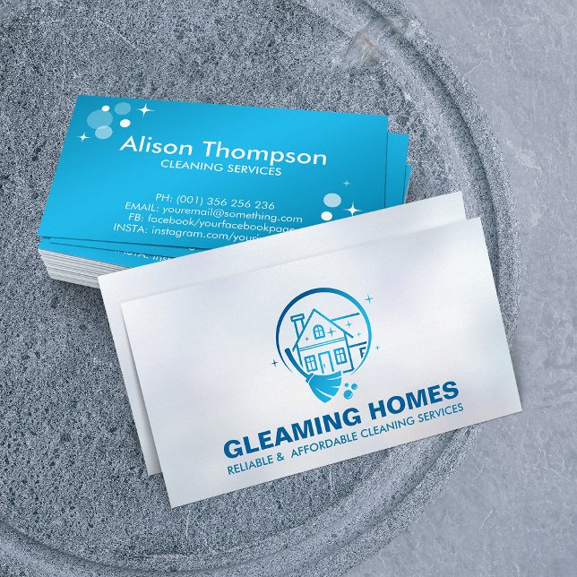 Professional House Cleaning Services Business Card (Creator Uploaded)