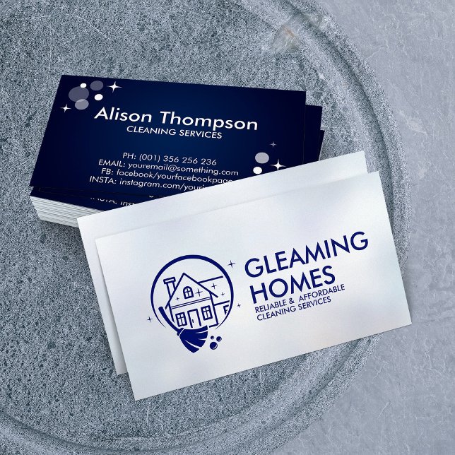 Professional House Cleaning Services Business Card (Creator Uploaded)
