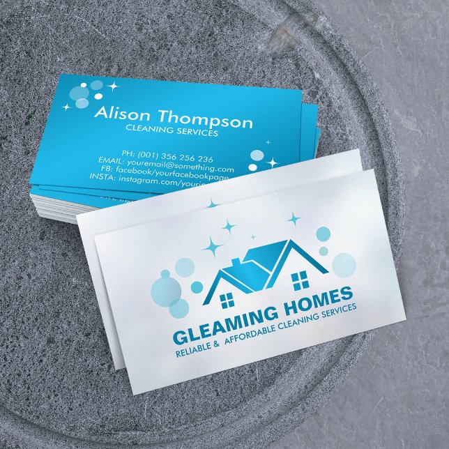 Professional House Cleaning Services Business Card (Creator Uploaded)