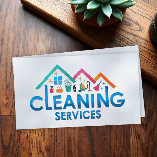 Professional House Cleaning Services Business Card