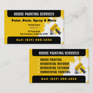 Professional House Painting Services   Paint Business Card
