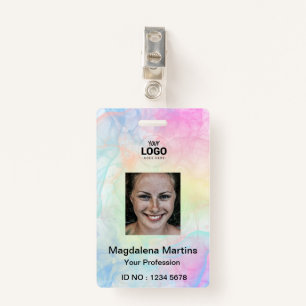 professional ID card ink splashes Badge