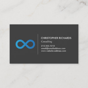 Professional Infinity Symbol in Blue Business Card