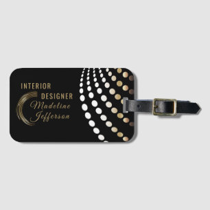 Professional Interior Designer - Gold and Black Luggage Tag
