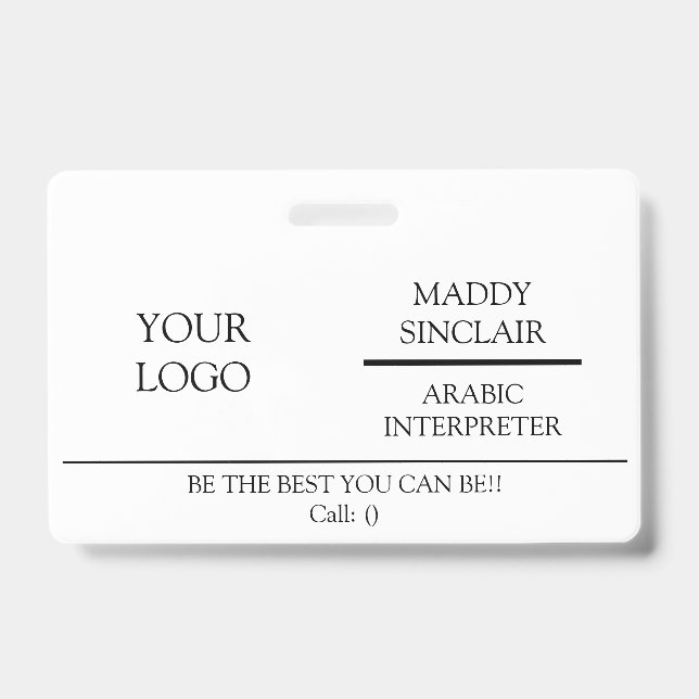 PROFESSIONAL INTERPRETATION ID BADGE (Front)