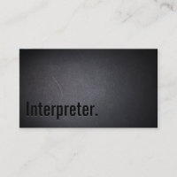 Professional Interpreter Minimalist Black
