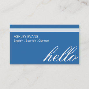 Professional Interpreter Translator Business Card