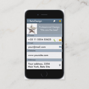 Professional iPhone 6 Contact page Design Business Card