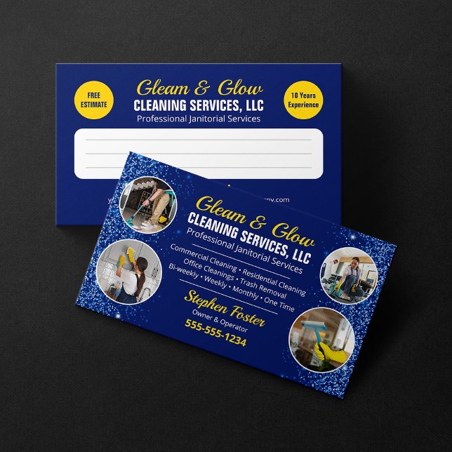 Professional Janitorial Cleaning Housekeeping Maid Business Card (Creator Uploaded)