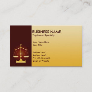 professional justice business card