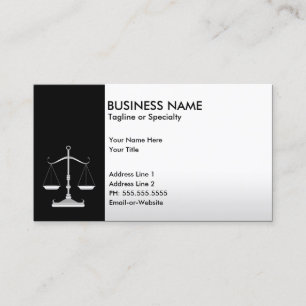 professional justice business card
