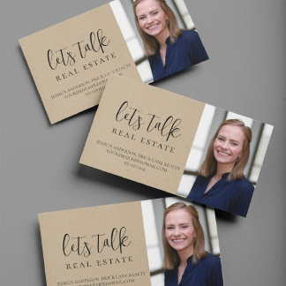Professional Kraft Paper Real Estate Business Card